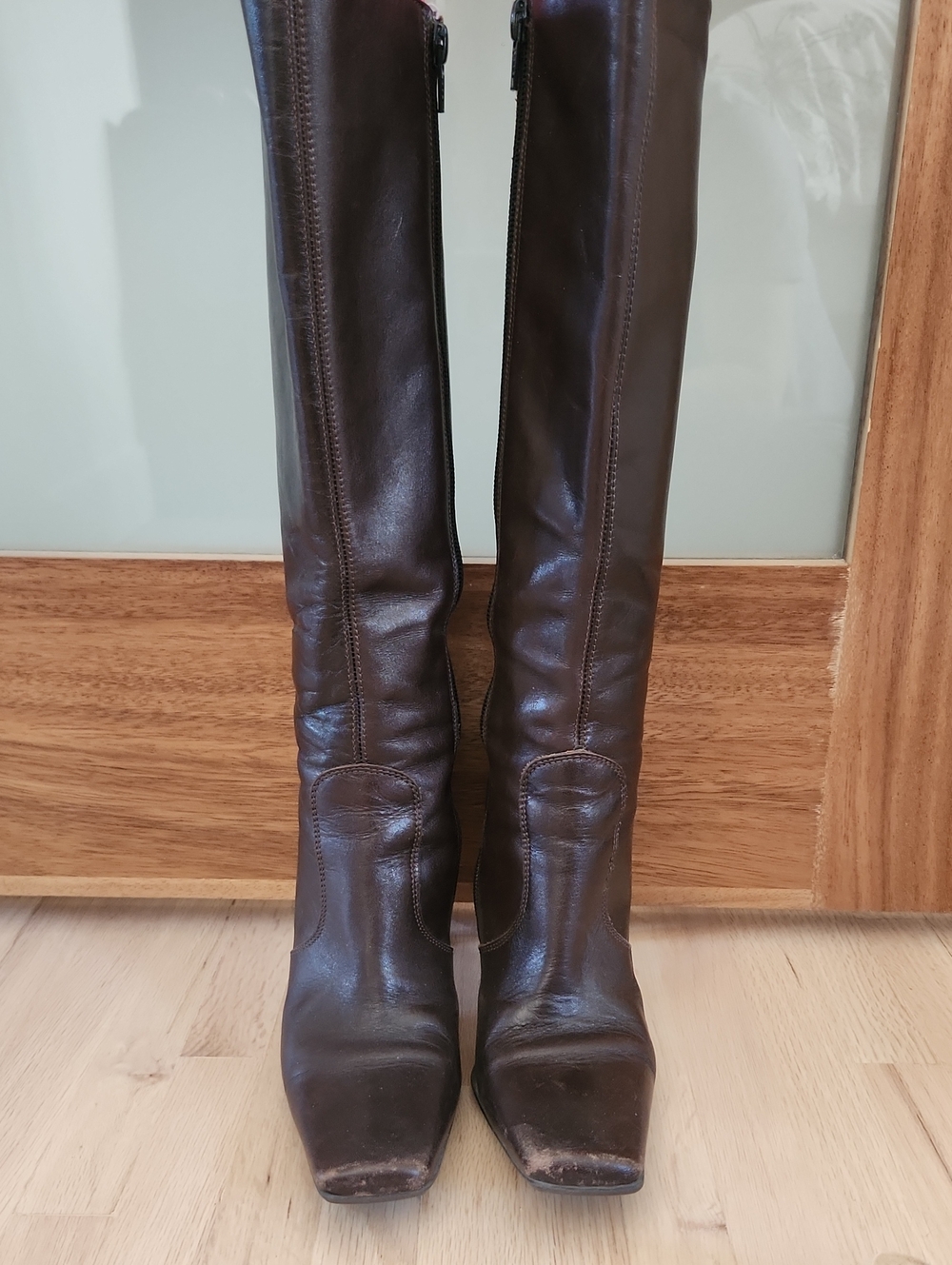 Classic Brown Italian Leather Knee-High Boots